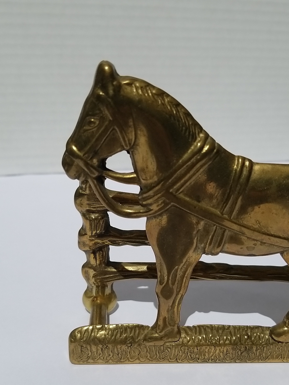 Vintage Brass Horse Napkin Envelope Holder - Picture 2 of 9